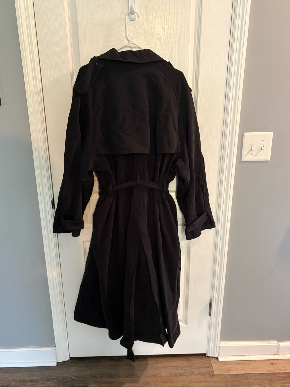 Skims Kim Kardashian Women’s Boyfriend Fleece Trench Coat L New with Tags! - Picture 5 of 6
